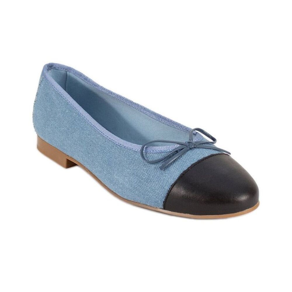 Menina Step Monique Leather Flat, Blue